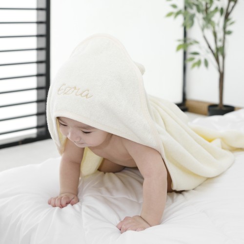 Organic Baby Hooded Towel - Creme (Out of Stock)